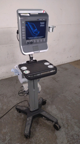 SONOSITE S-NERVE PORTABLE ULTRASOUND SYSTEM ON V-UNIVERSAL ROLLING STAND (SN 03VV1C)