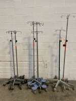 LOT OF IV POLES