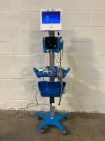 GE V100 CARESCAPE PATIENT MONITOR ON ROLLING STAND