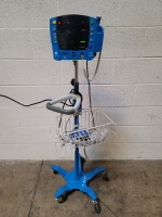 GE V100 CARESCAPE PATIENT MONITOR ON ROLLING STAND