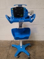 GE V100 CARESCAPE PATIENT MONITOR ON ROLLING STAND