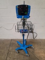 GE V100 CARESCAPE PATIENT MONITOR ON ROLLING STAND