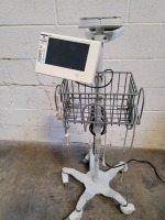 SPACE LABS ULTRAVIEW DM3 PATIENT MONITOR ON ROLLING STAND