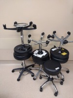 QTY 7 EXAM STOOLS BLACK