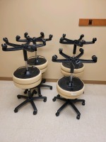 QTY 9 EXAM STOOLS TAN
