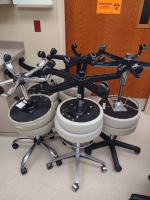 QTY 8 EXAM STOOLS TAN