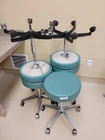 QTY 5 EXAM STOOLS GREEN