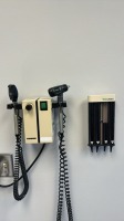 WELCH ALLYN 74710 WALL TRANSFORMER WITH OTO/OPTHALMIC HEADS, LOC: PHYSICIANS OFFICE