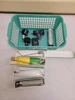 WELCH ALLYN LOT OF ASSORTED OTO/OPHTHALMOSCOPE HEADS AND ATTACHEMENTS