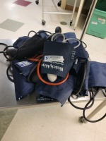 LOT OF MANUAL BLOOD PRESSURE INFLATION PUMP AND CUFFS