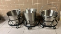 VOLLRATH KICKBUCKETS, QTY. 3, LOC: AF 101