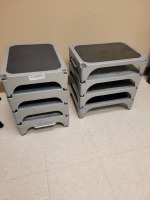 LOT OF 8 STEP STOOLS