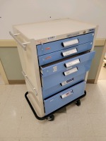 BLUE BELL BIO-MEDICAL CRASH CART BLUE 6 DRAWERS