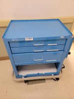 WATERLOO CRASH CART BLUE 4 DRAWERS