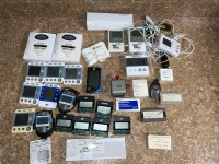 LOT OF LAB THERMOMETERS, COUNTERS, AND TIMERS