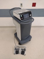 ETHICON GEN 11 ELECTROSURGICAL UNIT WITH FOOT PEDAL AND MANUAL ON CART