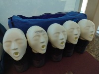 ACTAR 911 MANNEQUIN, HEAD WITH BAG, QTY.5, LOC: COMMUNITY ROOM 1