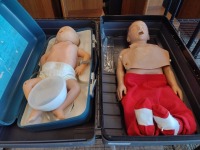 MANNEQUIN, INFANT AND ADOLESCENT WITH CASE, QTY. 2, LOC: COMMUNITY ROOM 1