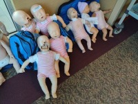 LAERDAL BABY ANNIE MANNEQUIN, INFANT WITH 2 BAGS, QTY. 7, LOC: COMMUNITY ROOM 1
