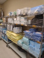 BAXTER VIAL MATE ADAPTORS, GOWNS, ER LACERATION TRAYS, BANDAGES, SYRINGES, DRAPES, LOC: MATMAG