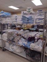 CATHETERS, ASSORTED, GAIT BELTS, ICE PACKS, BLOOD TRANSFER DEVICES WITH CART, LOC: MATMAG