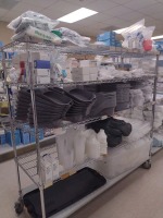 PROBE COVERS, ANTI-EMBOLLISM STOCKINGS, COMMODES, BASINS WITH CART, LOC: MATMAG