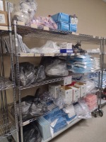 LABOR AND DELIVERY TRAYS, BABY BOARD STRAPS, SPINAL PENCIL POINT TRAYS, CATHETERS WITH CART , LOC: MATMAG