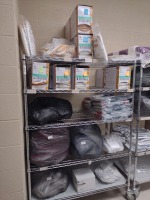 HOVERMATT AIR TRANSFER MATTRESSES, HEMO-FORCE CALF SLEEVES (MEDIUM AND LARGE) GLOVES, LARYNGOSCOPE BLADES WITH CART , LOC: MATMAG