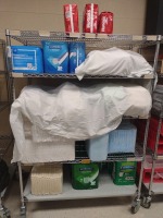 DIAPERS, ADULT AND PEDIATRIC WITH CART, LOC: MATMAG