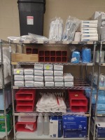SHARPS CONTAINER, GLOVES, GASTRIC LAVAGE KITS, BOOT COVERS WITH CART, LOC: MATMAG
