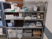 ENDOSCOPIC SUPPLIES: CLEANING BRUSHES, DISPOSABLE BIOPSY FORCEPS, AUXILLIARY CHANNEL ADAPTORS AND MARKING SUPPLIES WITH CART, LOC OR SUPPLIES ROOM