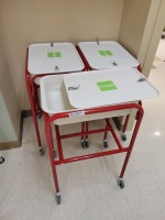 LOT OF 3 INSTRUMENT BIN ON CART