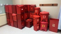 LOT OF BIOHAZARD CANS
