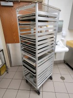 LAKESIDE BAKING TRAY CART WITH TRAYS, LOC: KITCHEN/CAF&Eacute;
