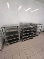 LAKESIDE CART, STAINLESS STEEL, 4 AND 5 SHELF, QTY. 3, LOC: KITCHEN/CAF&Eacute;