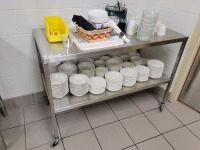 FLATWARE WITH CART, LOC: KITCHEN/CAF&Eacute;