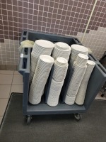FLATWARE CARTS WITH FLATWARE, QTY. 2, LOC: KITCHEN/CAF&Eacute;
