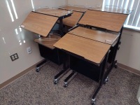 WORKSTATIONS ON WHEELS, QTY. 4, LOC: LIBRARY NT INPATIENT RECEPTION