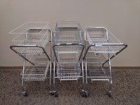 CARTS, WIRE BASKET, QTY. 3, LOC: LIBRARY NEXT TO INPATIENT RECEPTION