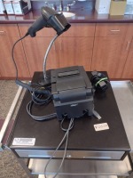CASH BOX WITH PRINTER AND SCANNER ON CART, LOC: COMMUNITY ROOM 1