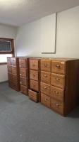 FILE CABINETS, WOODEN, LOC: NT ADMIN OFFICE