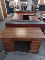 DESKS IN TWO ROWS, APPROX. 10, LOC: KITCHEN/CAF&Eacute;