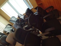 CHAIRS, TASK AND EXECUTIVE WITH ARMRESTS ON WHEELS, QTY. 30, LOC: RM 105