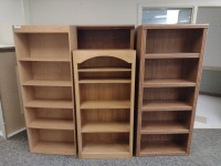 BOOKCASES, WOODEN, QTY. 6 , LOC: INPATIENT NURSES STATION