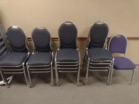 CHAIRS, STACKING, METAL FRAME, QTY. 15, LOC: HEALTHFIT HALL