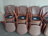 CHAIR, WOOD FRAME WITH CUSHION, QTY. 12, LOC: COMMUNITY ROOM 1