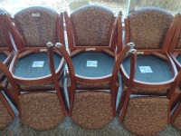 CHAIR, WOOD FRAME WITH CUSHION, QTY. 12, LOC: COMMUNITY ROOM 1