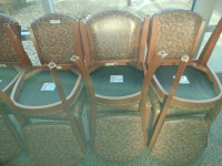 CHAIR, WOOD FRAME WITH CUSHION, QTY. 12, LOC: COMMUNITY ROOM 1