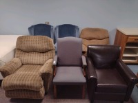 RECLINERS AND HIGH BACK CHAIRS, QTY. 6, LOC: NT FACILITIES MGR.