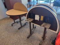 VERSTEEL TABLE, CONVERTIBLE, HALF CIRCLE ON WHEELS, QTY. 4, LOC: COMMUNITY ROOM 1